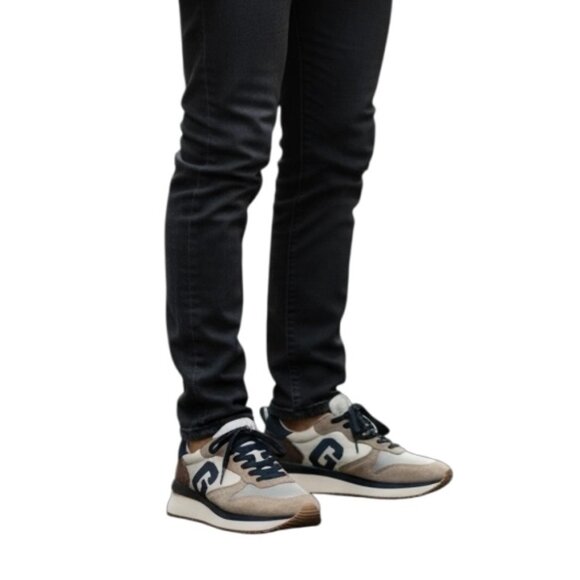 Men's GUESS Adax Sneaker-Size 9-Suede & Canvas Top-Lace Up-In Great Shape - Picture 1 of 11